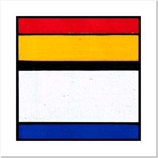 Mondrian Inspired Geometric Abstract Acrylic Painting I Posters and Art